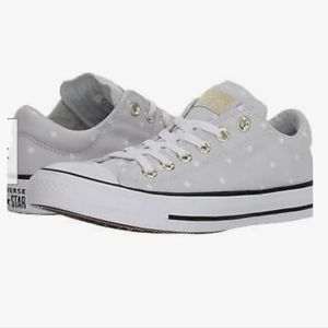 Converse CTAS Women's Madison Low Gray White Polka Dot Sneakers